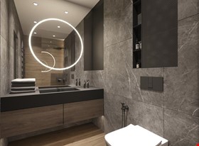 SIA DARAMVISU  - примеры работ: Flīzēšana keramogranits, marmors, 45° leņķi  - фото №7