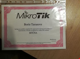 Борис Т. - примеры работ: Sertifitkat Mikrotik - фото №1