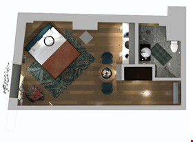 Beatrise Lūse - darbu piemēri: Studio tipa dzīvoklis īstermiņa nomai - foto Nr.1