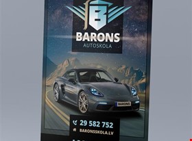 Irina S. - примеры работ: Barons Autoskola branding - фото №5