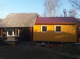 Māris V. - darbu piemēri: Koka karkasa vasarnīcas piebūve 24m2 - foto Nr.1