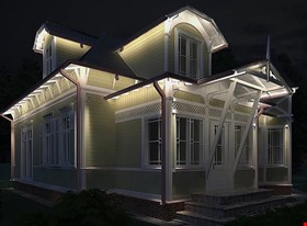 SIA "InDizains" - примеры работ: Apgaismojums mājai Jūrmalā - фото №1